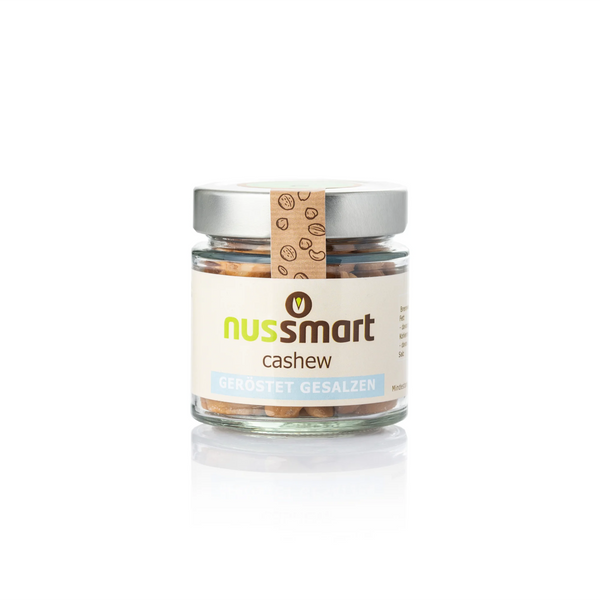 Cashewkerne geröstet und gesalzen - Rundglas 90g