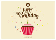 Geschenkkarte HAPPY BIRTHDAY (Cake mit Kerze)