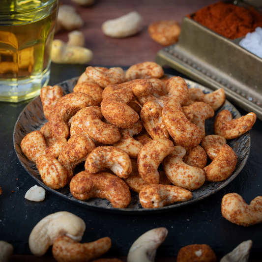 BBQ Cashewkerne geröstet und würzig gewürzt – rauchiger Snack von nussmart