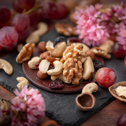 nussmart Nuss-Frucht Mischung mit 8 Nuss und Frucht Komponenten. 

Bestehend aus Paranusskerne