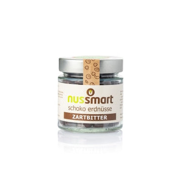 Schoko Erdnüsse Zartbitter - Rundglas 120g