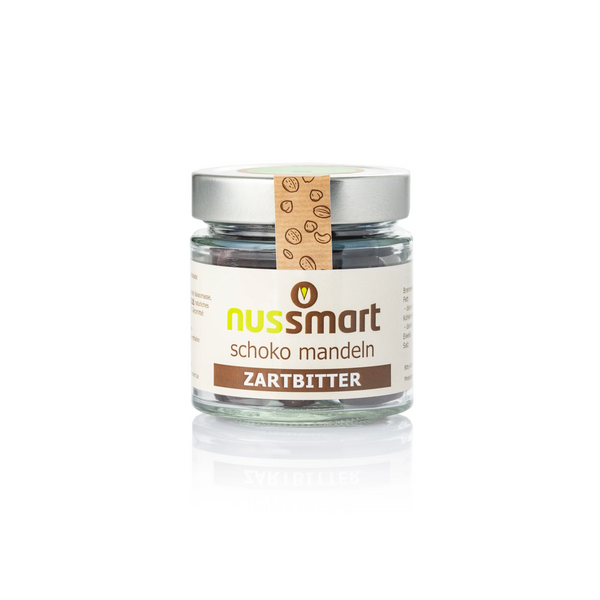 Schoko Mandeln Zartbitter - Rundglas 90g